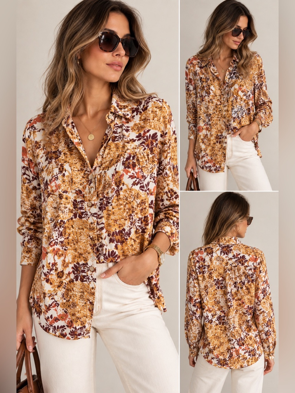 Pilcro Anthropologie Floral Paisley Button Down Shirt M